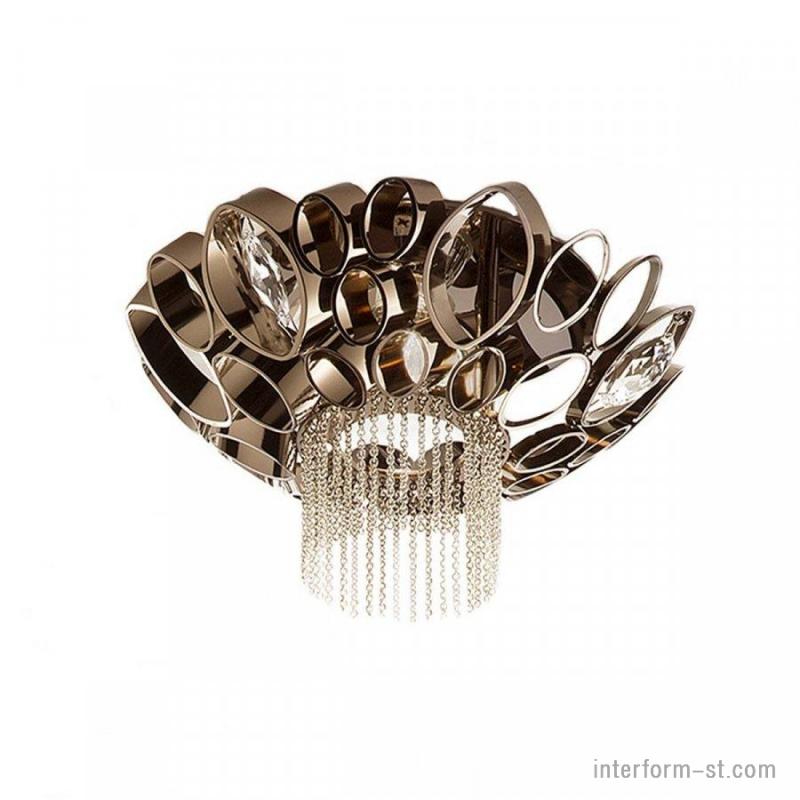 Спот IDL  448/SPOT Pure steel with satin nickel chains