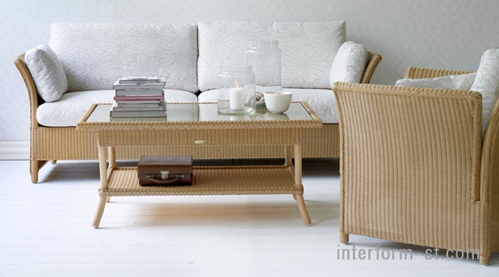 Мебель для улицы Sika, коллекция Rattan Classics, Duo диван, Largo журнальный стол купить от фабрики SIKA в компании Interform studio с доставкой по России