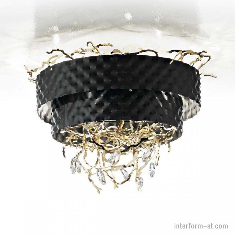 Потолочный светильник IDL 463/8PF black + gold