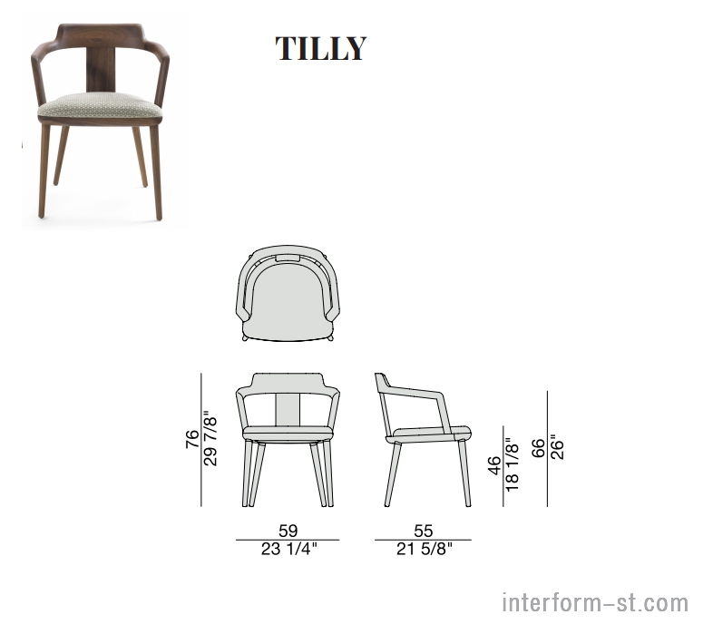 Стул TILLY, PORADA купить от фабрики PORADA в компании Interform studio с доставкой по России