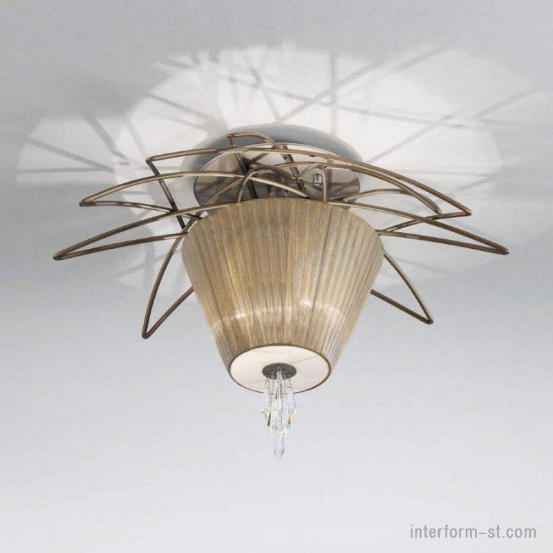 Потолочный светильник IDL 524/3PF Antique bronze combined with satin nickel