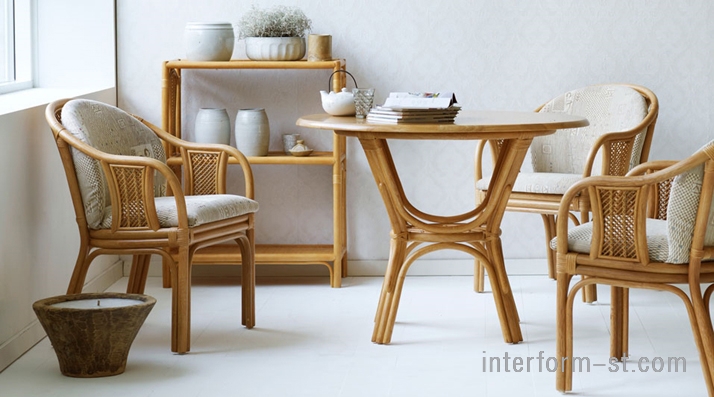 Мебель для улицы Sika, коллекция Rattan Classics, Carmen Zita кресло, Spisebord стол