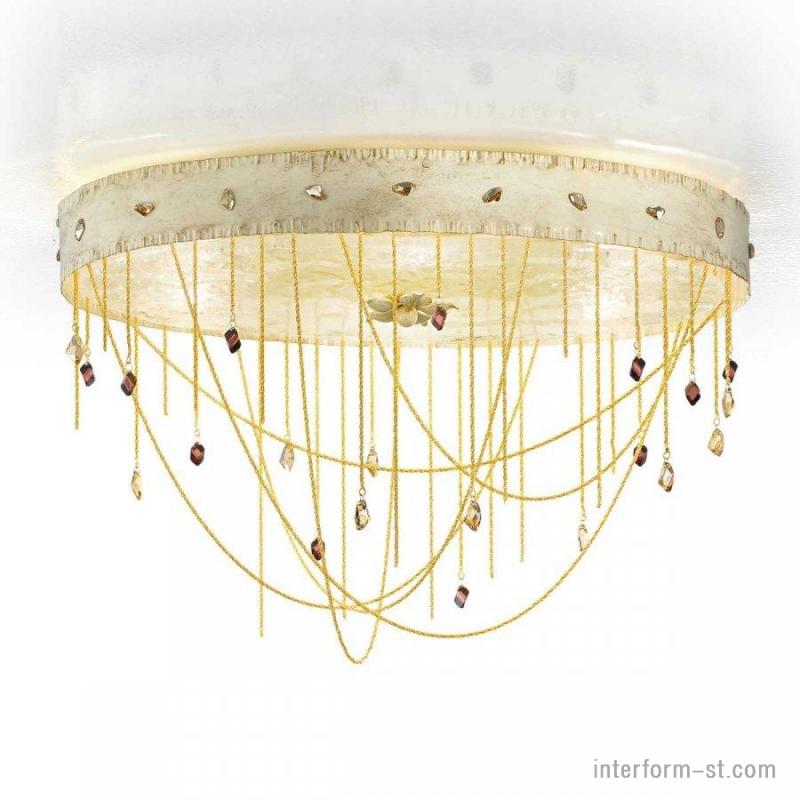 Потолочный светильник IDL 443/6PF Shiny ivory gold lacquer