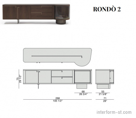 Прилавок-бар RONDO 2, PORADA купить от фабрики PORADA в компании Interform studio с доставкой по России