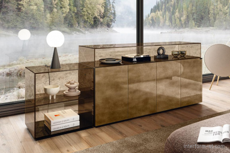 Стеклянный буфет 36e8, LAGO купить от фабрики LAGO в компании Interform studio с доставкой по России