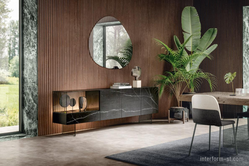 Стеклянный буфет 36e8, LAGO купить от фабрики LAGO в компании Interform studio с доставкой по России