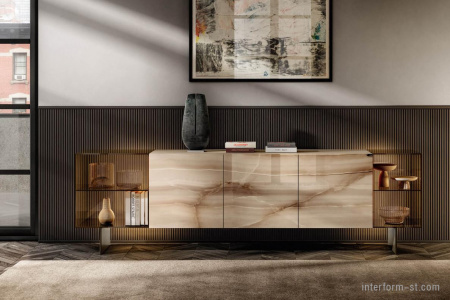 Стеклянный буфет 36e8, LAGO купить от фабрики LAGO в компании Interform studio с доставкой по России