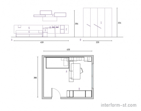 Мебель для подростка art. Z566, YOUNG SOLUTION, ZALF купить от фабрики ZALF в компании Interform studio с доставкой по России