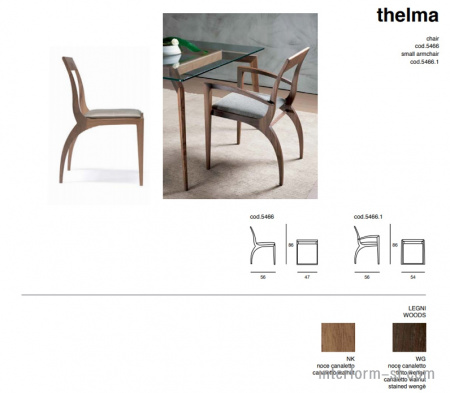 Стул THELMA, PACINI&CAPPELLINI купить от фабрики PACINI&CAPPELLINI в компании Interform studio с доставкой по России