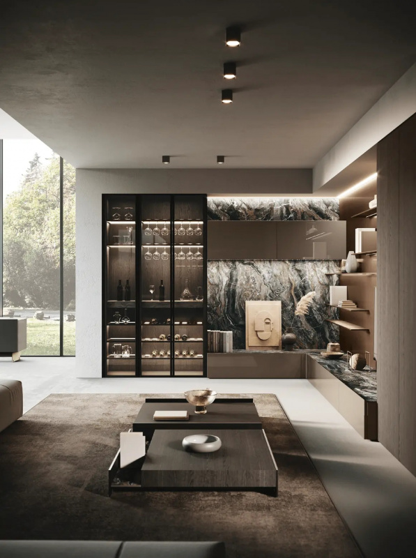 Binova гостиная BLUNA Laccato Lucido купить от фабрики BINOVA в компании Interform studio с доставкой по России